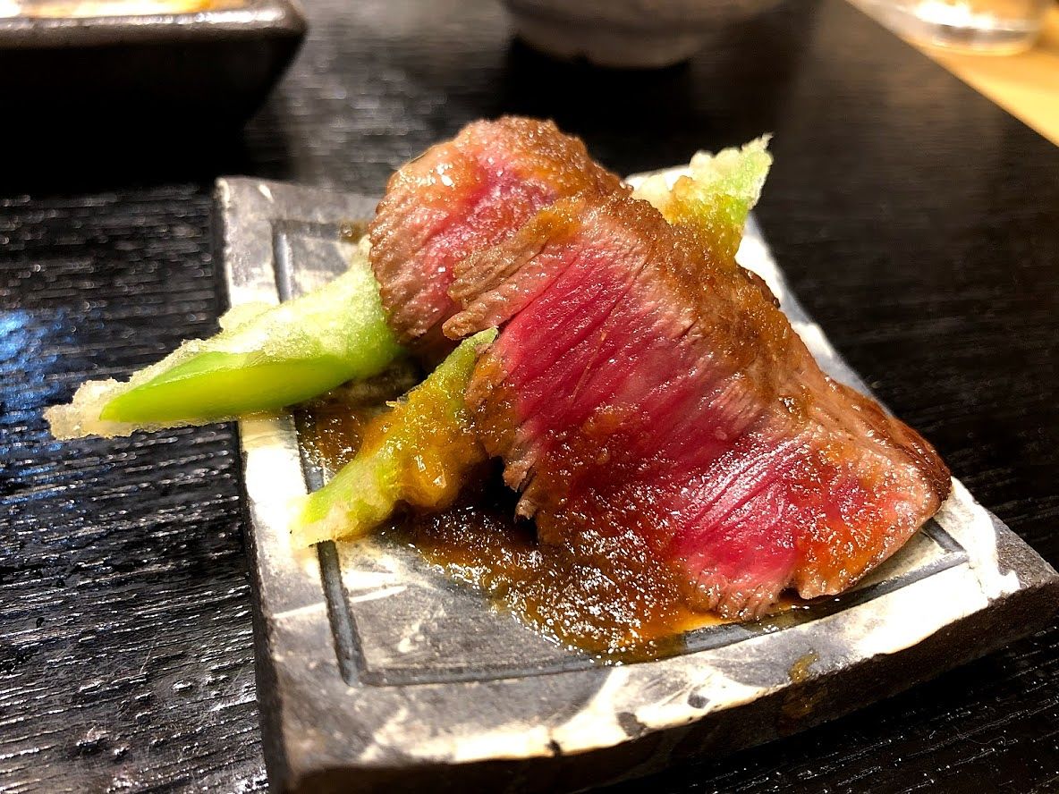 田村牛のステーキ