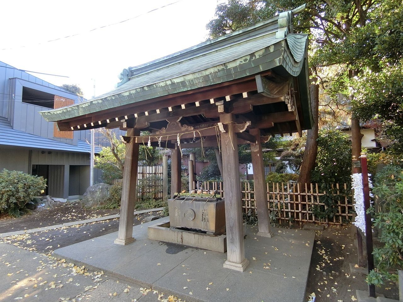 城山熊野神社(志村熊野神社)の手水舎